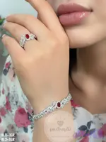 دستبند النگویی شفق نقره شهر