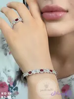 دستبند النگویی انارین نقره شهر