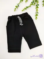 شلوارک جیب دار مشکی ساده