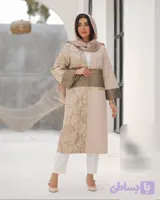 مانتومجلسی جنس ژاکارد طرح دار