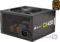 پاور کورسیر ظرفیت 430 وات مدل CORSAIR CX430 غیر ماژولار استوک
