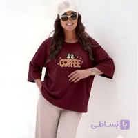 تیشرت زنانه مدل نخ پنبه فری سایز 44 تا 52 مناسب استفاده روزمره