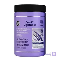 ماسک مو بدون سولفات کنترل کننده چربی لایتنس Lightness Oil Control Refreshing Hair Mask Biotin 1000Ml