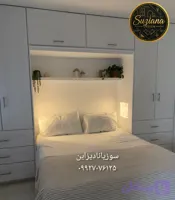 تخت خواب تاشو و کمد دیواری ام دی اف نیوکلاسیک کد sp1