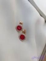 گوشواره جفتی برند ژوپینگ مدل میناکاری