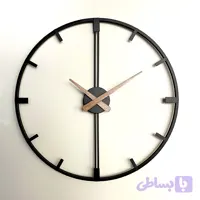 ساعت دیواری فلزی پینار عقربه چوبی