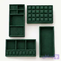 بسته 4 عددی سینی نظم دهنده جواهرات و ساعت و دستنبند و عینک و اکسسوری – ابعاد 60*30 | جواهر باکس