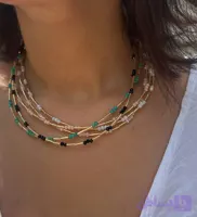گردنبند مهره رنگی