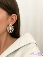 گوشواره جواهری مرواریدی
