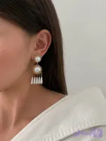 گوشواره آویز مروارید (کد 6AWLN)