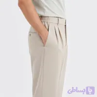 شلوار پارچه‌ای مازراتی مردانه Zara مدل بگ (Baggy fit) – کمر کش پیلی دار