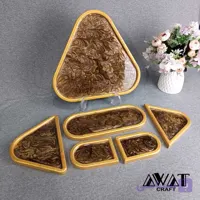 اردو خوری 6 تکه رزینی با طرح ابر و باد