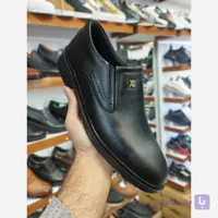 کفش مردانه پشت چرم  بدون بند کشی