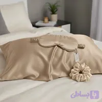 پک روبالشی ساتن ساده | اسکرانچی و چشم‌بند ساتن