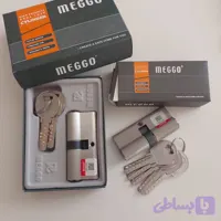 سیلندر قفل MEGGO 7 سانت استیل همراه ۵ کلید برنجی