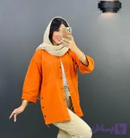 مانتو کتان زنانه بغل دکمه