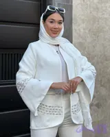 مانتو مجلسی ژاکارد درجه یک فری سایز