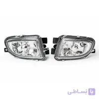 چراغ مه شکن جلو سمند LX فابریکی برند فراز (پکیج جفتی شیشه ای)