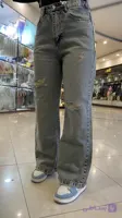شلوار فول بگ رنگ روشن زاپدار