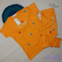ست تیشرت و شلوار زنانه مارک MANGO گلدوزی شده