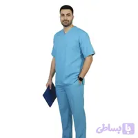 ست اسکراب و شلوار دایان – طراحی حرفه‌ای با یقه دوبل