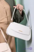 کیف دخترانه پاسپورتی چرم مصنوعی رنگ سفید