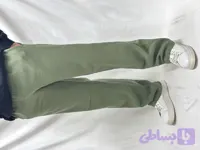 شلوار نیم بگ کنفی کمرکش پارچه با کیفیت سبز