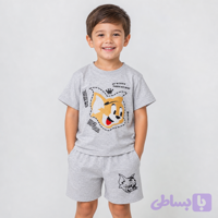 ست تیشرت شلوارک پسرانه طرح Tom and Jerry