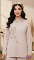 بلوز نخی مجلسی زنانه و دخترانه ساده و شیک