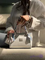 کیف دستی و دوشی MIU MIU با اسکارف تزئینی
