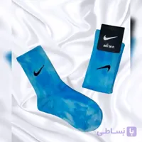 جوراب ساقدار نایکی آبی فیروزه ای
