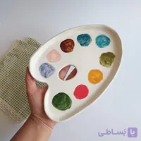 ظرف پذیرایی / زیرماگی سرامیکی دست ساز – طرح پالت نقاشی