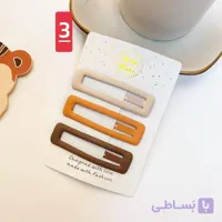 ست گیره مو فانتزی مات رنگ پاییزی