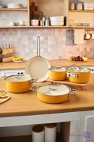سرویس قابلمه 9 پارچه کاراجا Refika Swiss Crystal زرد