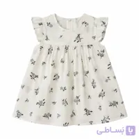 پیراهن دخترانه بچه گانه چین دار گلی تابستانه مناسب 2 تا 6 سال