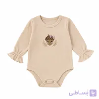 بادی دخترانه بچگانه آستین بلند طرح بلوط سرخابی مناسب 6 ماه تا 2 سال
