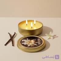 شمع معطر رونیکا مدل فلزی کوچک رایحه VANILLA (وانیل)