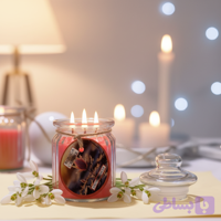 شمع معطر رونیکا مدل عسلی رایحه SNOW FLOWER (گل برفی)