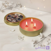 شمع معطر رونیکا مدل فلزی کوچک رایحه SNOW FLOWER (گل برفی)