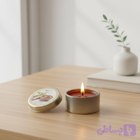 شمع معطر رونیکا مدل فلزی کوچک رایحه SANDAL WOOD (صندل)