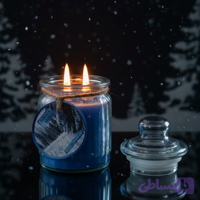 شمع معطر رونیکا مدل عسلی رایحه SNOW FOREST (جنگل رفی)