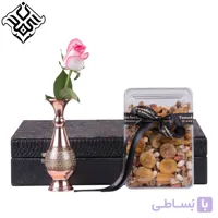 پک هدیه گل و گلدان صنایع دستی