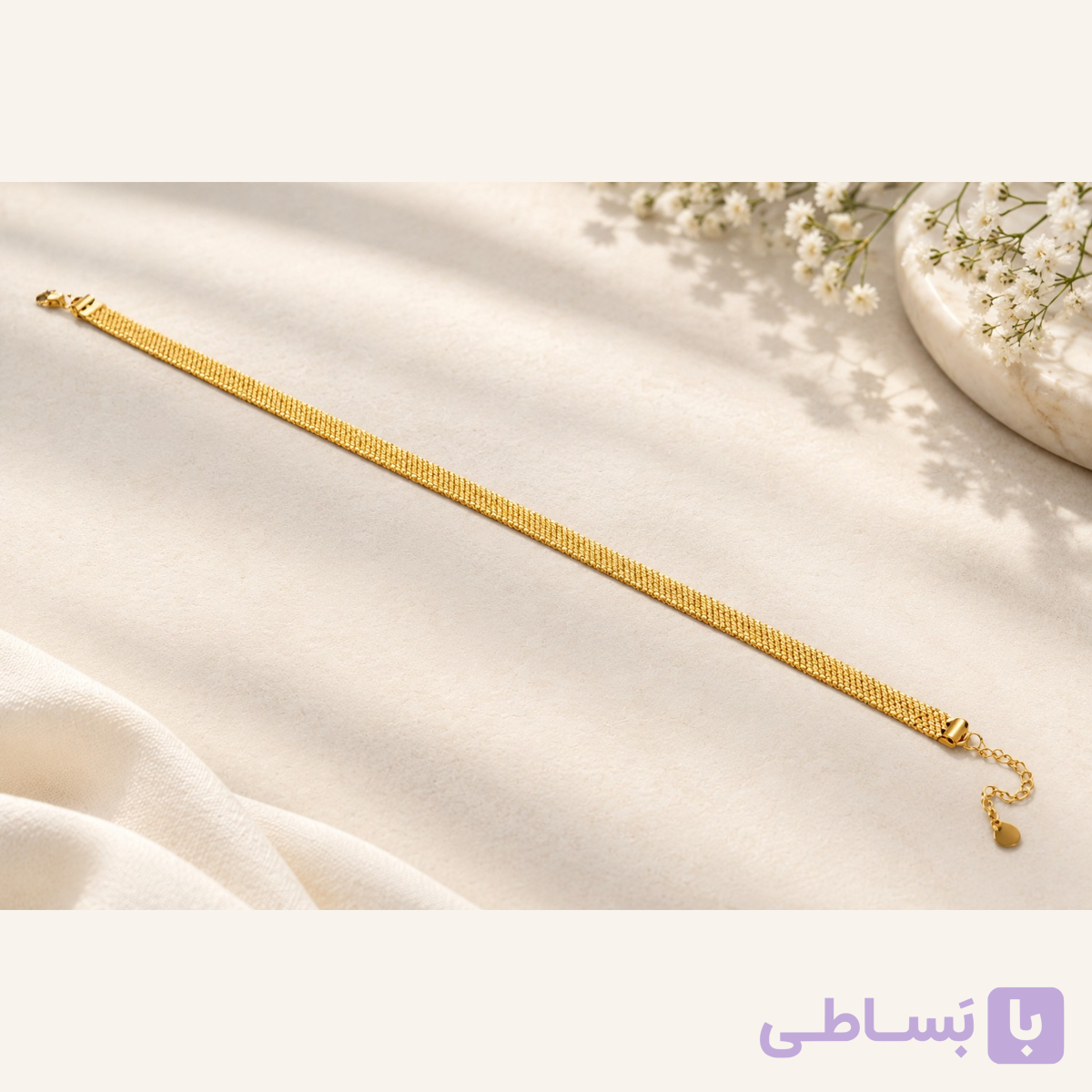 گردنبند (چوکر) دست ساز میوکی طرح طلا