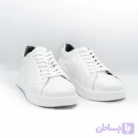 کفش ونس چرم طبیعی مردانه سفید