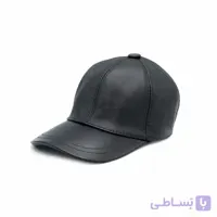 کلاه لب دار چرم مشکی