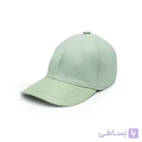 کلاه لب دار چرم سبز پاستیلی