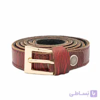 کمربند چرم زنانه قرمز مدل لارا