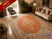 فرش 12 متری دستبافت اصیل تبریز 40 رج کد 79924