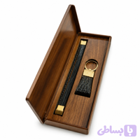 ست جاکلیدی و دستبند چرم طبیعی مدل آشا (کد G9RPB)