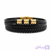 دستبند چرم طبیعی اسپرت مدل آرشا (کد G3H49)